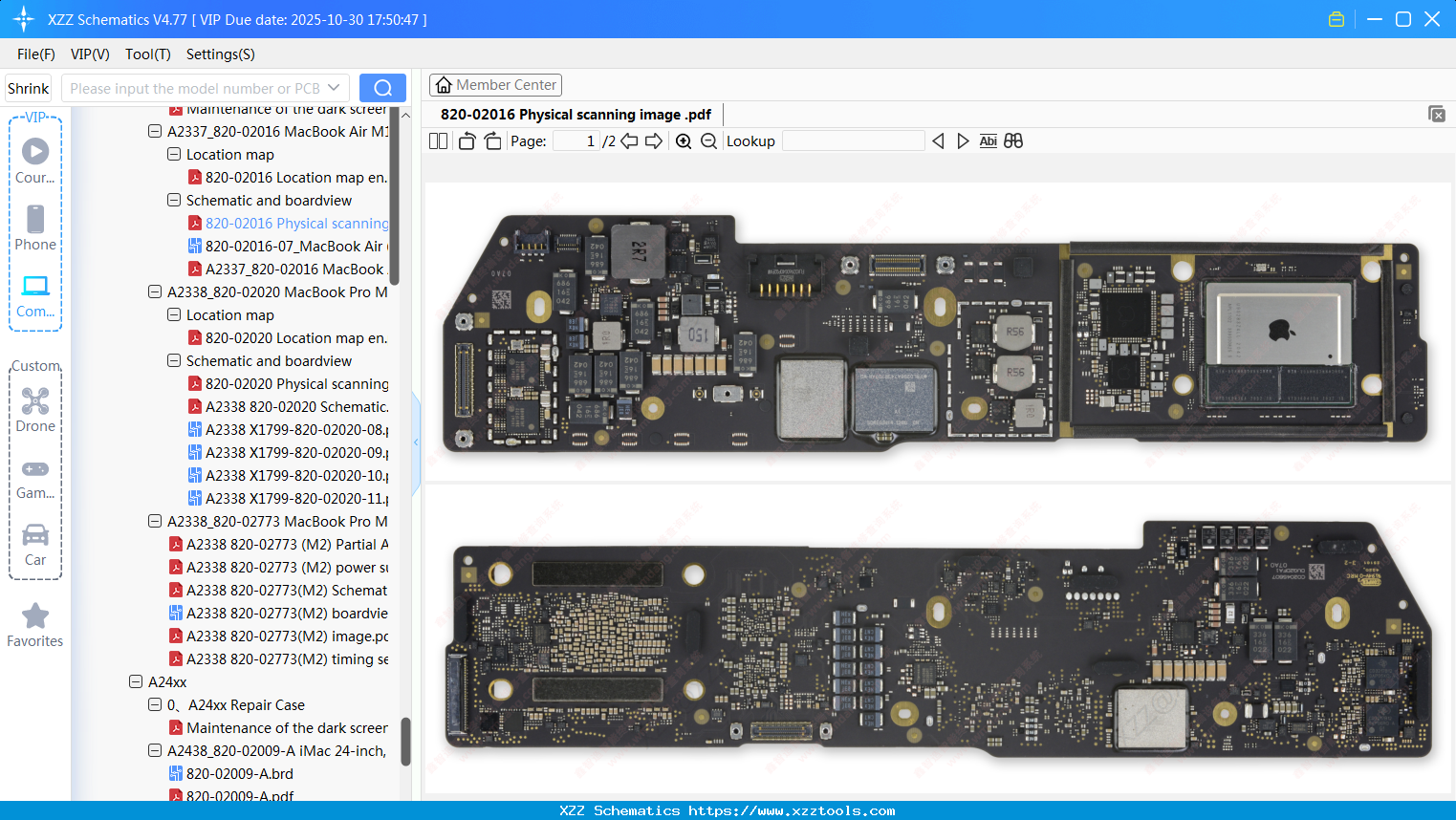 Laptop Apple 820-02016 Physical Scanning Image